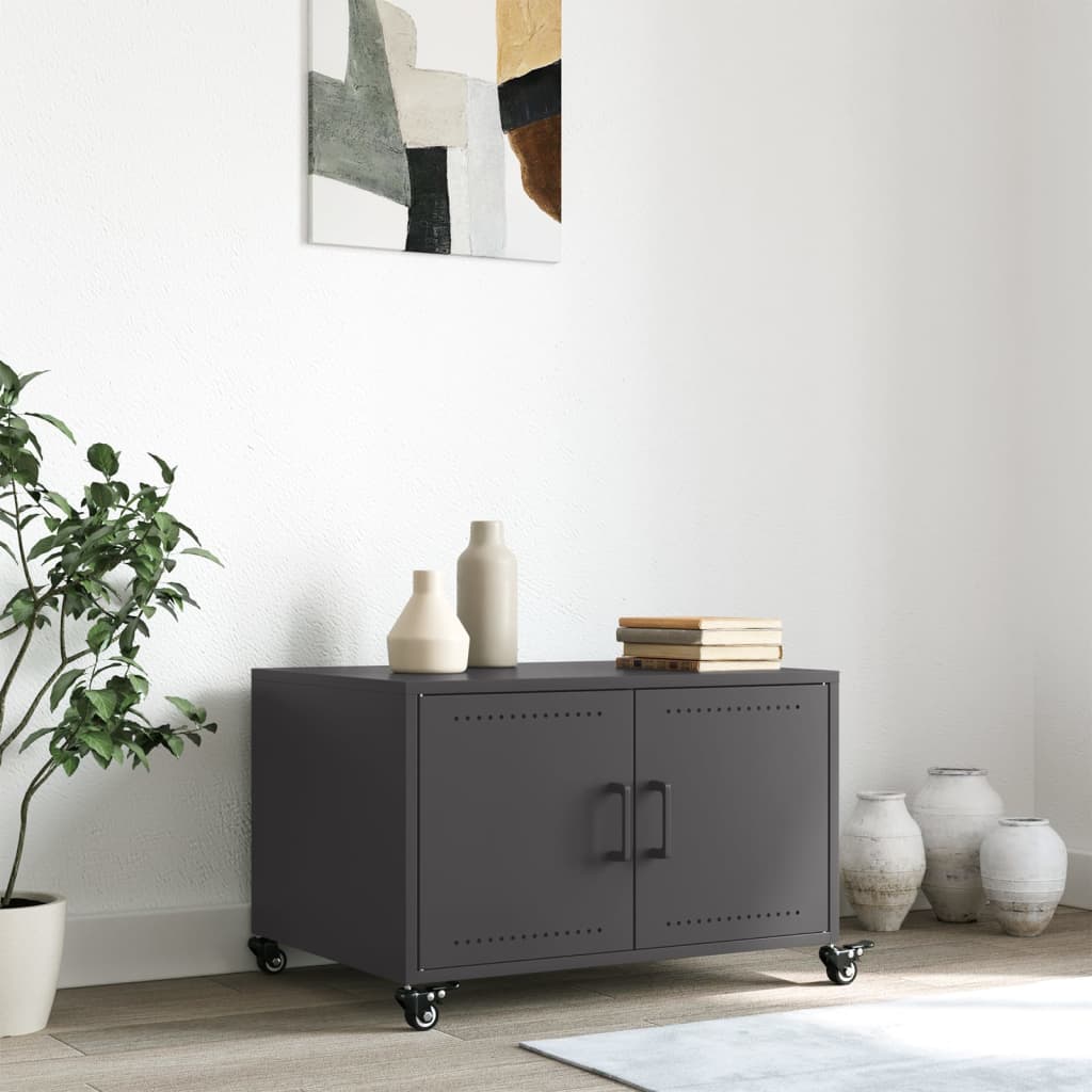 Salongbord Sofabord Svart 68x50x43,5 cm stål