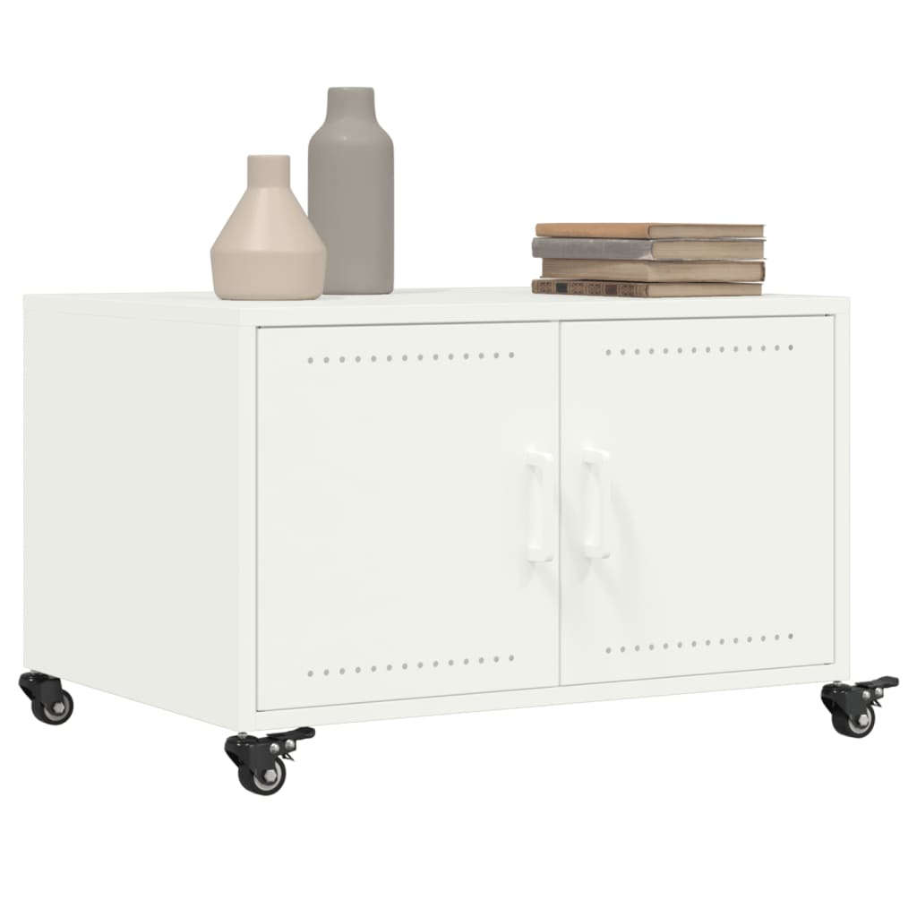 Salongbord Sofabord Hvit 68x50x43,5 cm stål