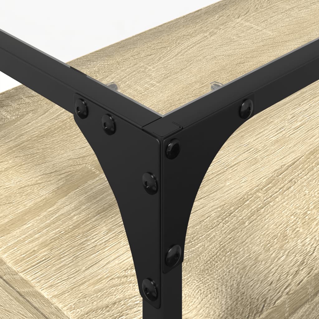 TV-Møbel Sonoma Eik Tv-benk med glasstopp 80x35x51 cm