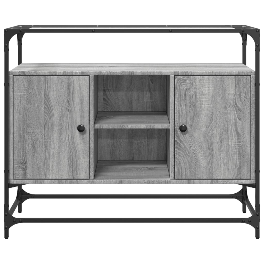 Skjenk Sonoma Grå med glasstopp 98x35x81 cm