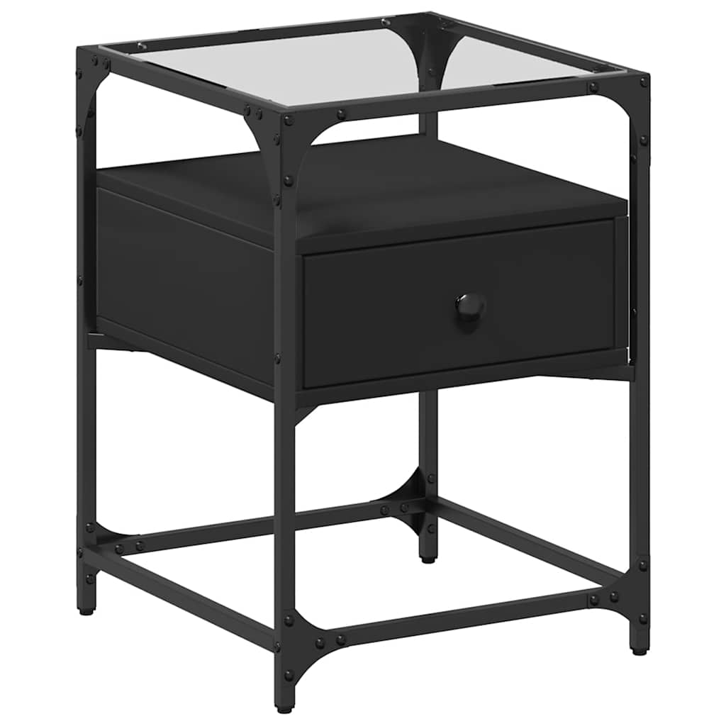 Nattbord Sengbord Svart 40x40x55 cm