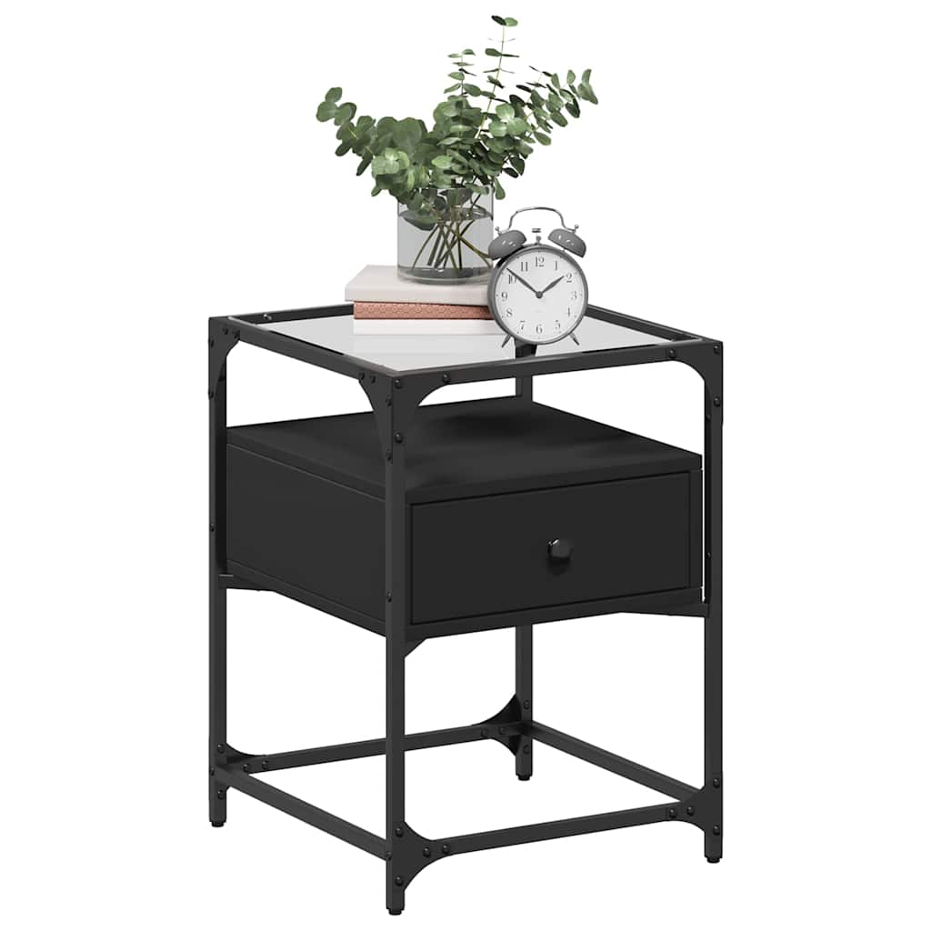 Nattbord Sengbord Svart 40x40x55 cm