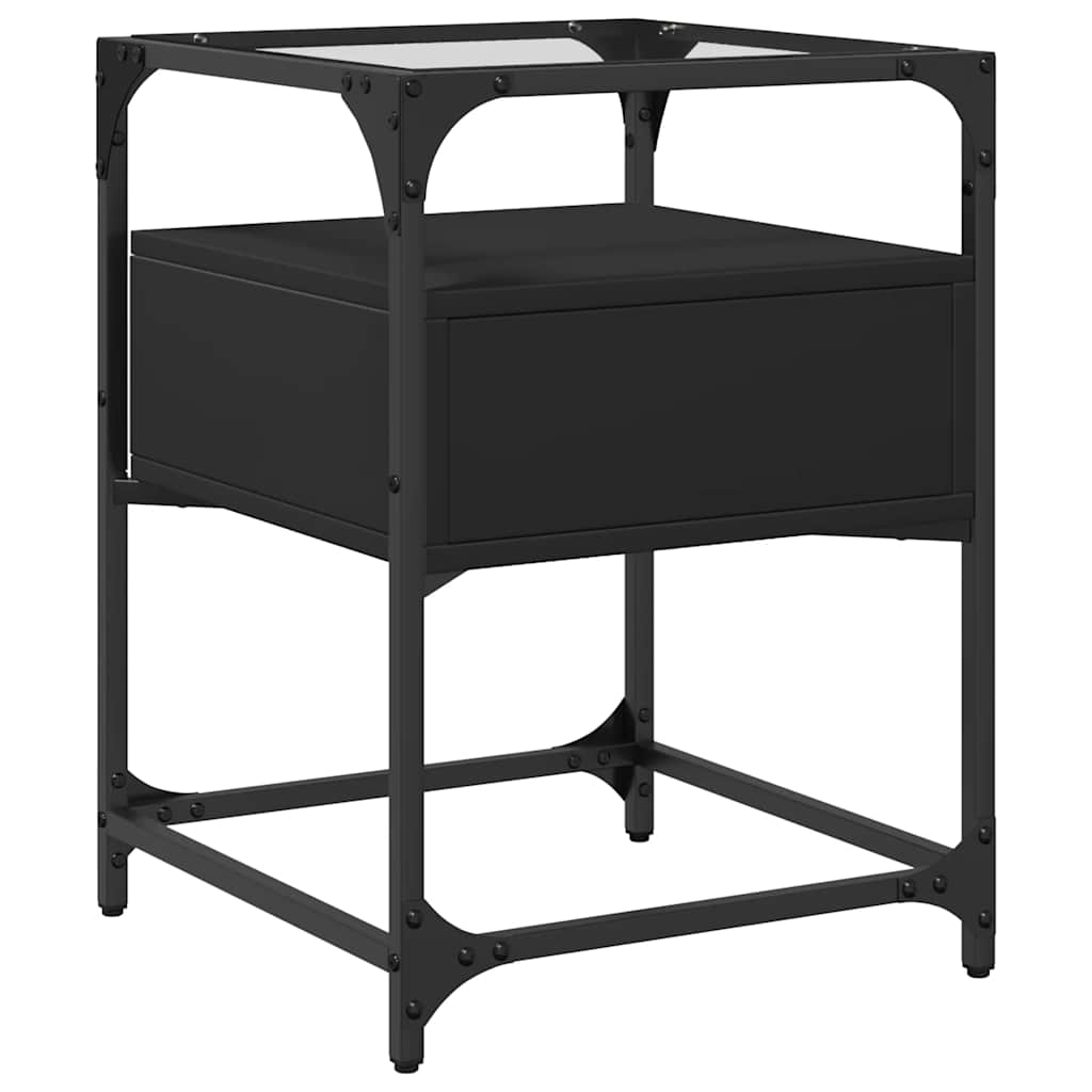 Nattbord Sengbord Svart 40x40x55 cm
