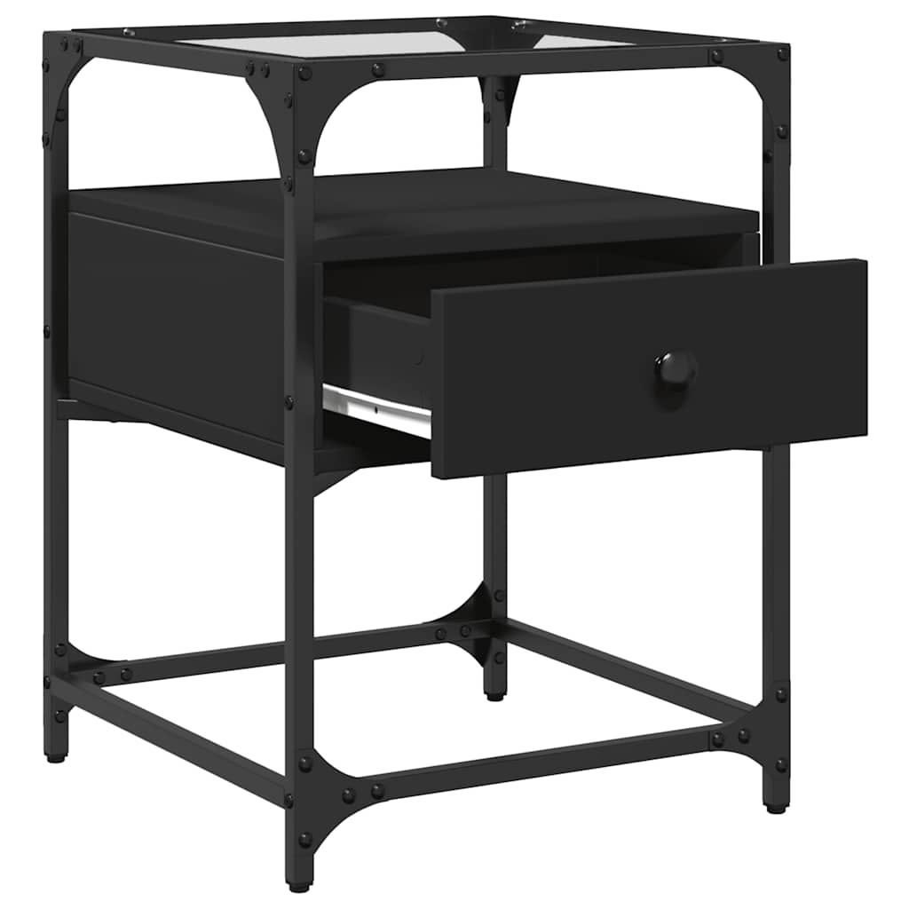 Nattbord Sengbord Svart 40x40x55 cm