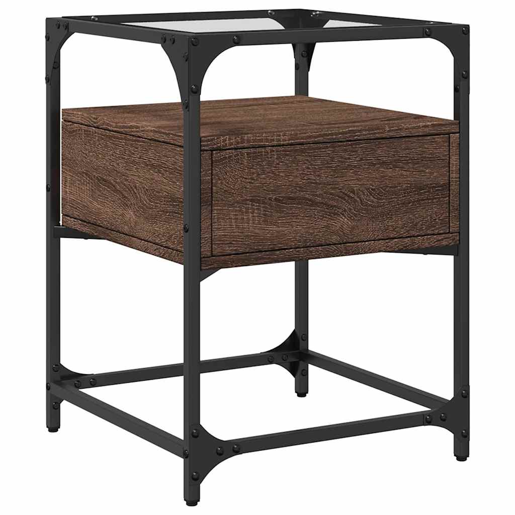 Nattbord Sengbord Brun Eik 40x40x55 cm