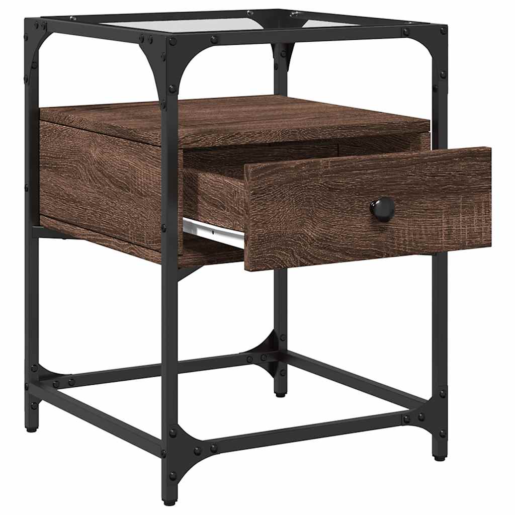 Nattbord Sengbord Brun Eik 40x40x55 cm