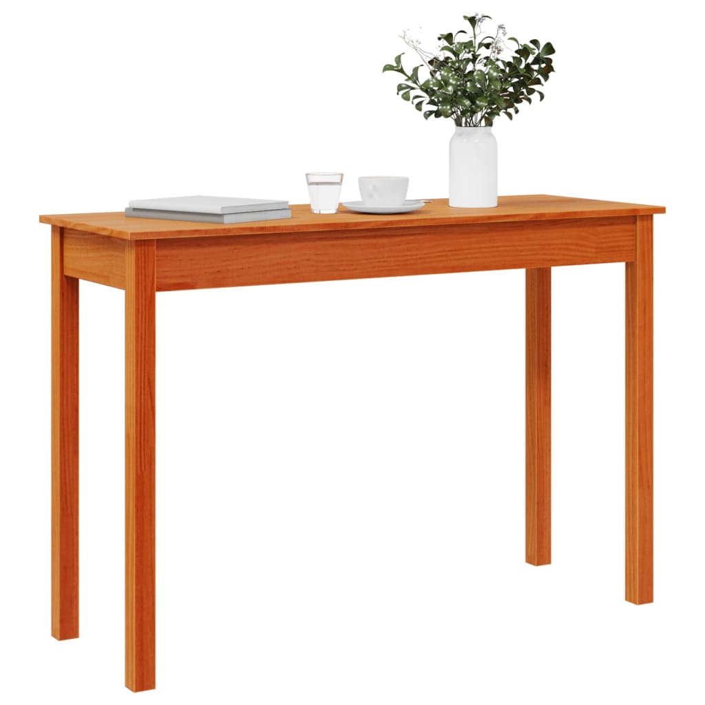 Avlastningsbord Konsollbord Tre voksbrun 110x40x75 cm heltre furu