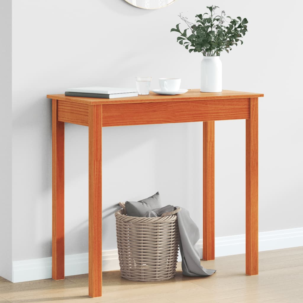 Avlastningsbord Konsollbord Tre voksbrun 80x40x75 cm heltre furu
