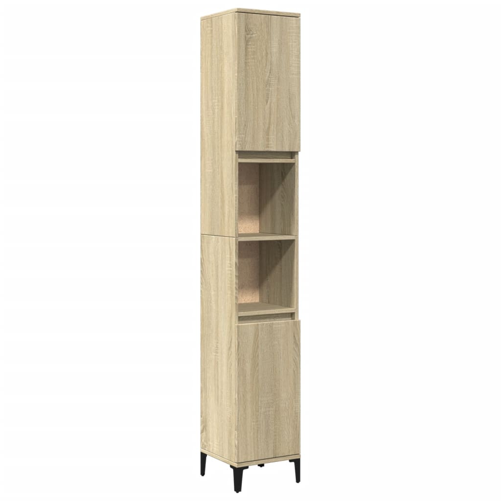 Baderomsskap Sonoma Eik 30x30x190 cm