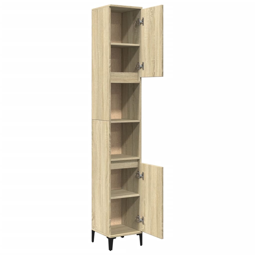 Baderomsskap Sonoma Eik 30x30x190 cm