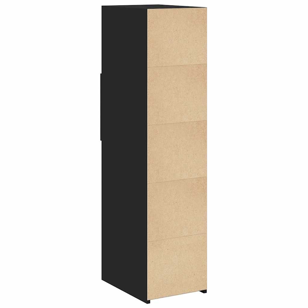 Bokhylle Svart 30x42,5x124 cm
