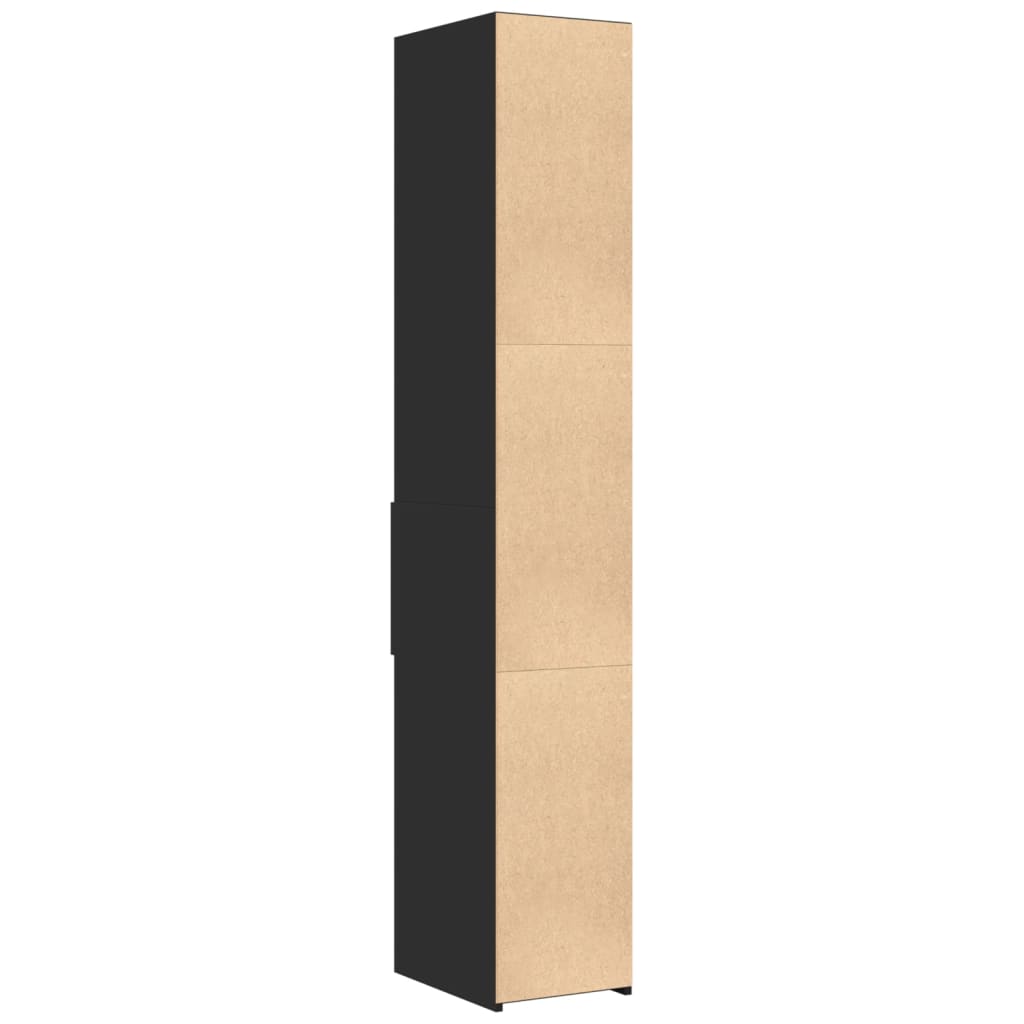 Bokhylle Svart 30x42,5x185 cm