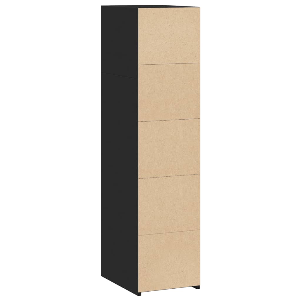 Bokhylle Svart 30x41x124 cm