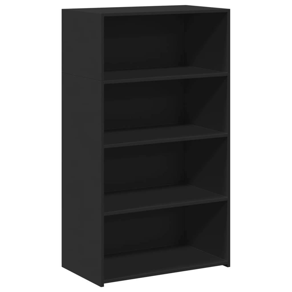 Bokhylle Svart 70x41x124 cm