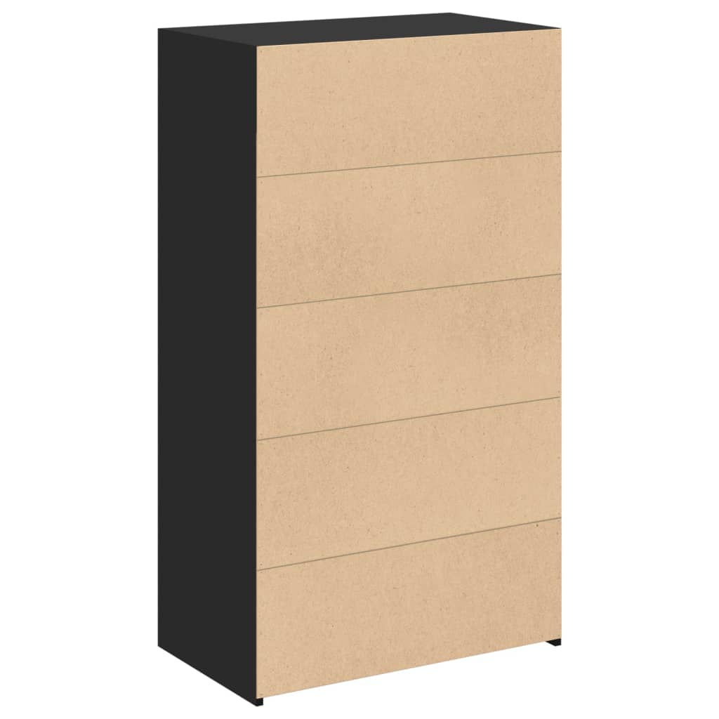 Bokhylle Svart 70x41x124 cm