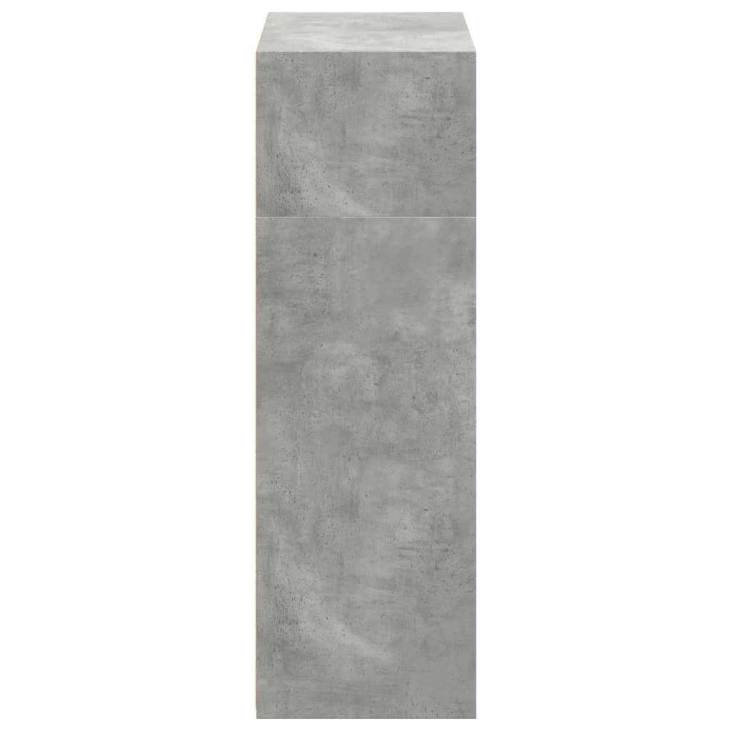 Bokhylle Betonggrå 70x41x124 cm