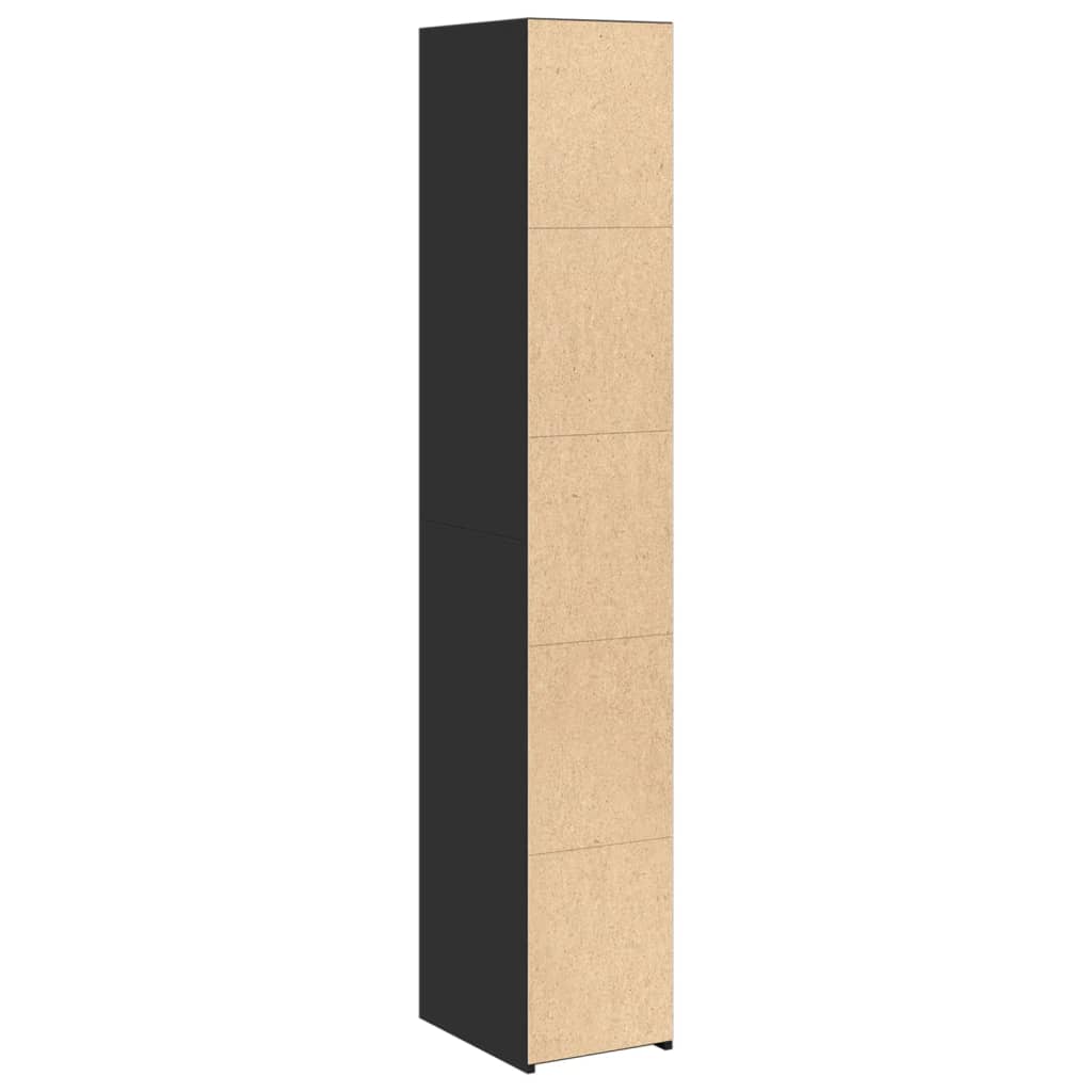 Bokhylle Svart 30x41x185 cm