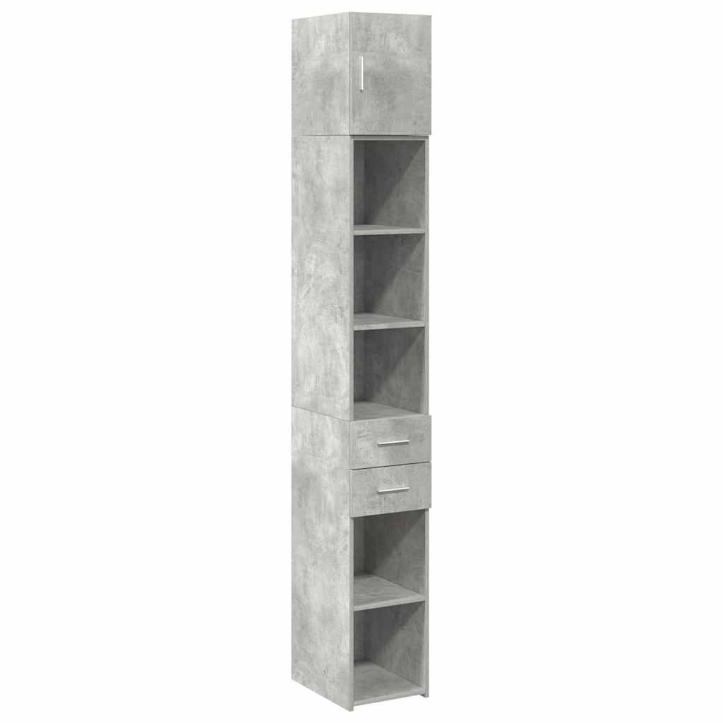 Skap Betonggrå 30x42,5x225 cm