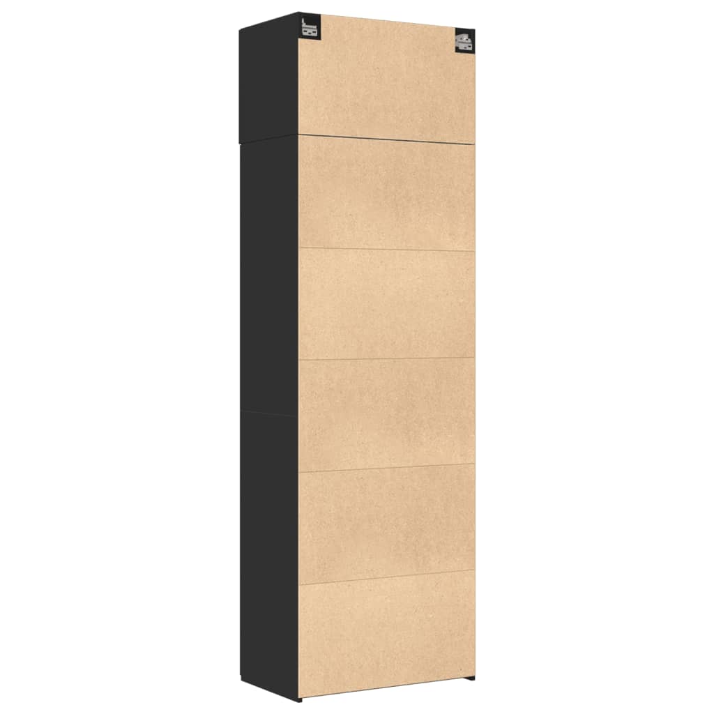 Skap Svart 70x42,5x225 cm