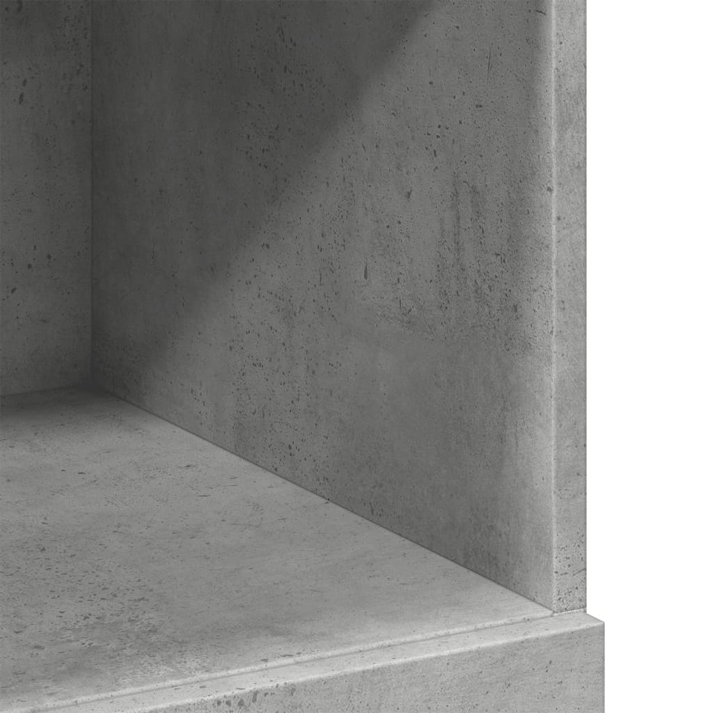 Bokhylle Betonggrå 80x42,5x124 cm