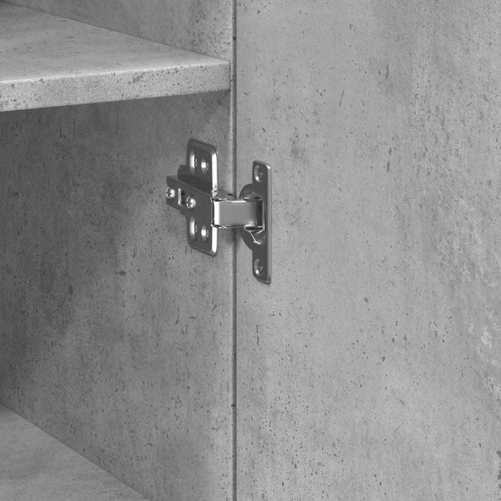 Bokhylle Betonggrå 30x42,5x185 cm