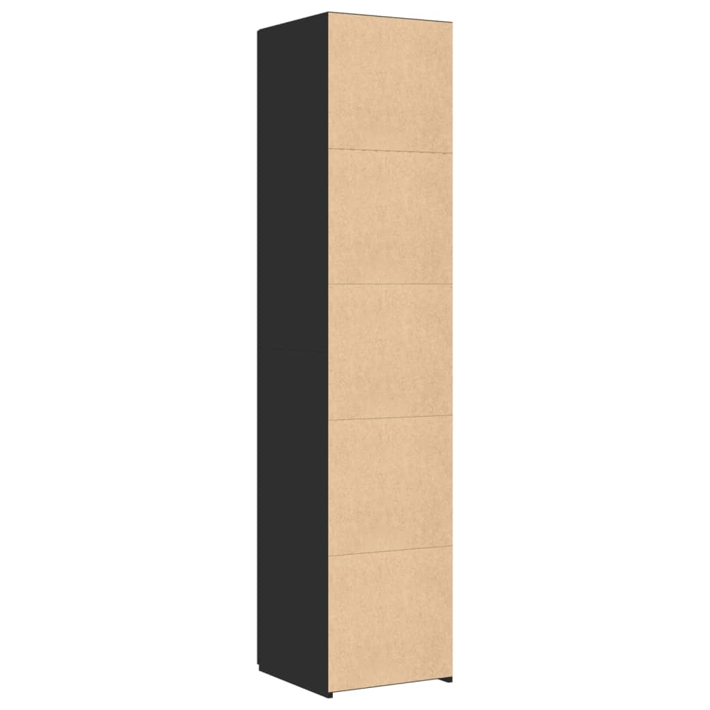 Bokhylle Svart 40x42,5x185 cm