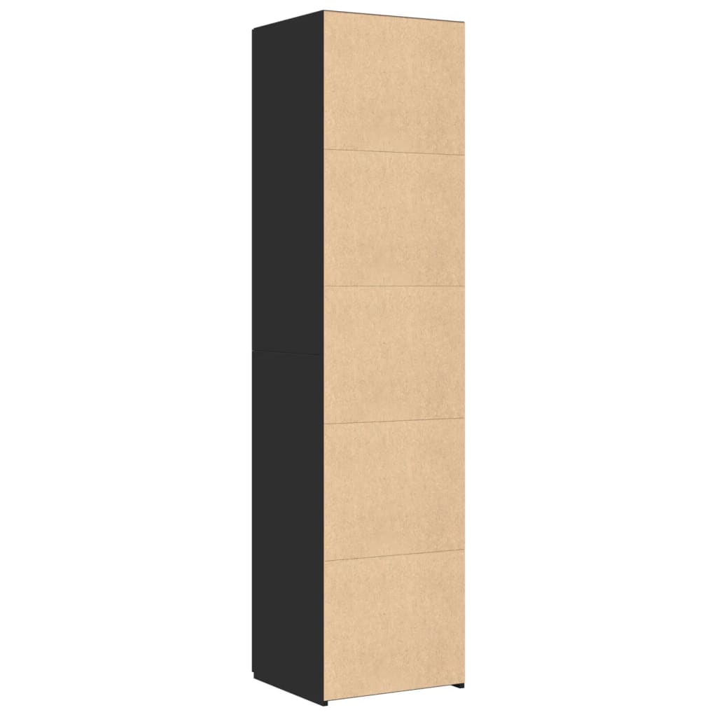 Bokhylle Svart 45x42,5x185 cm