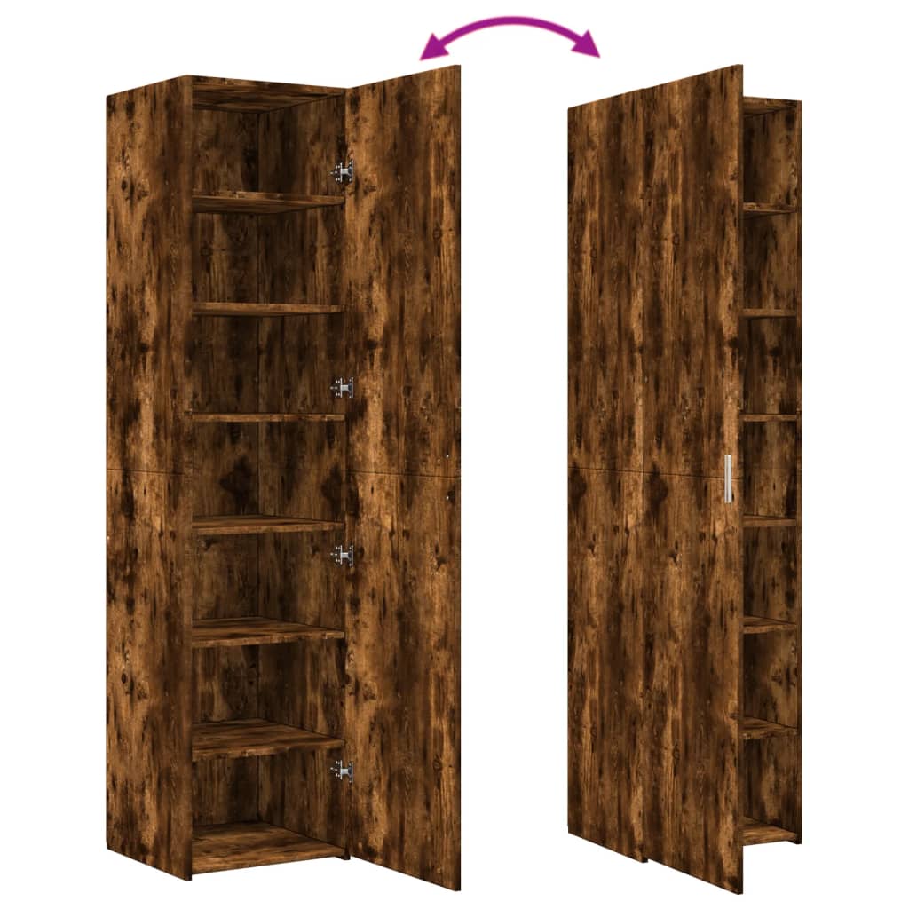 Bokhylle Røkt Eik 45x42,5x185 cm