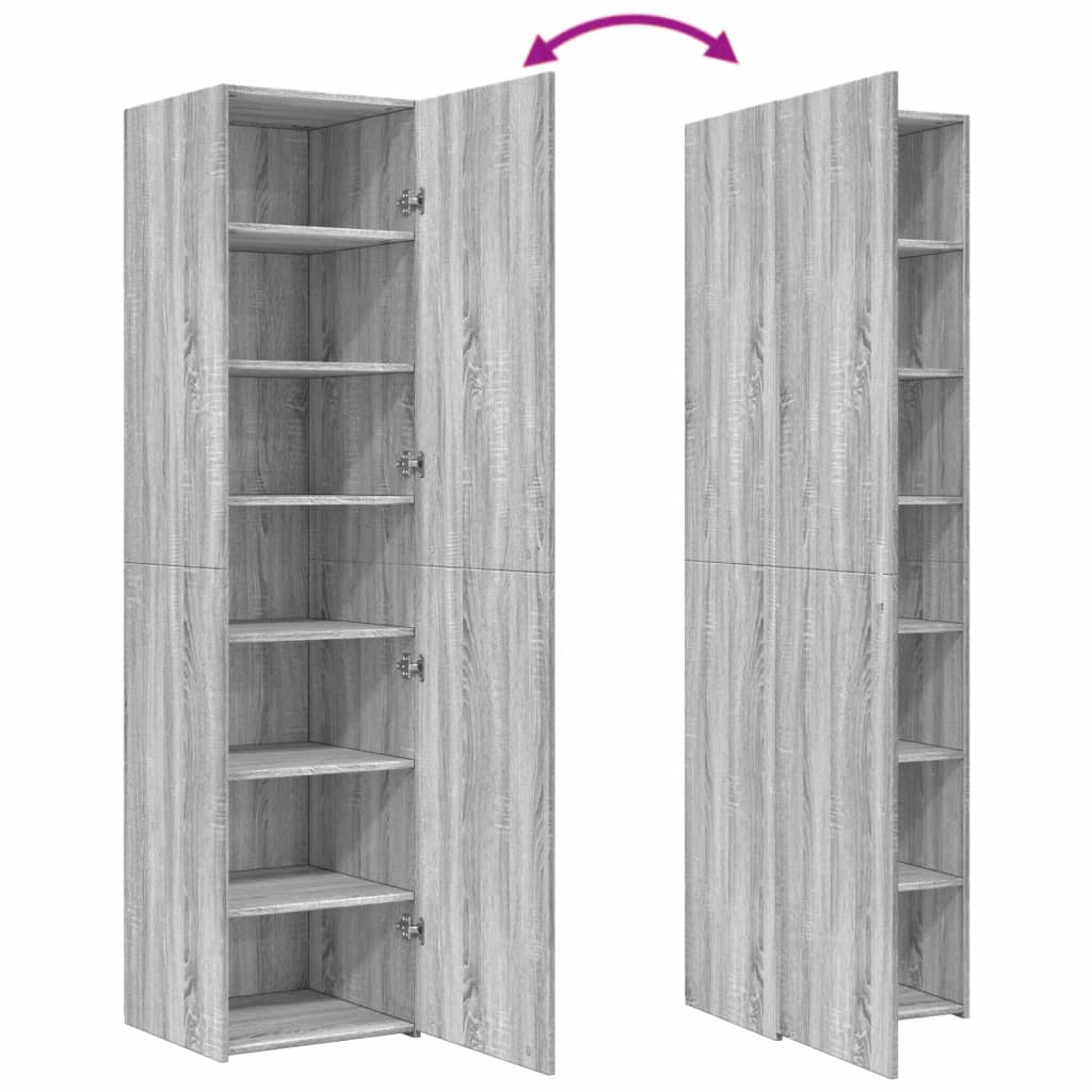 Bokhylle Sonoma Grå 45x42,5x185 cm