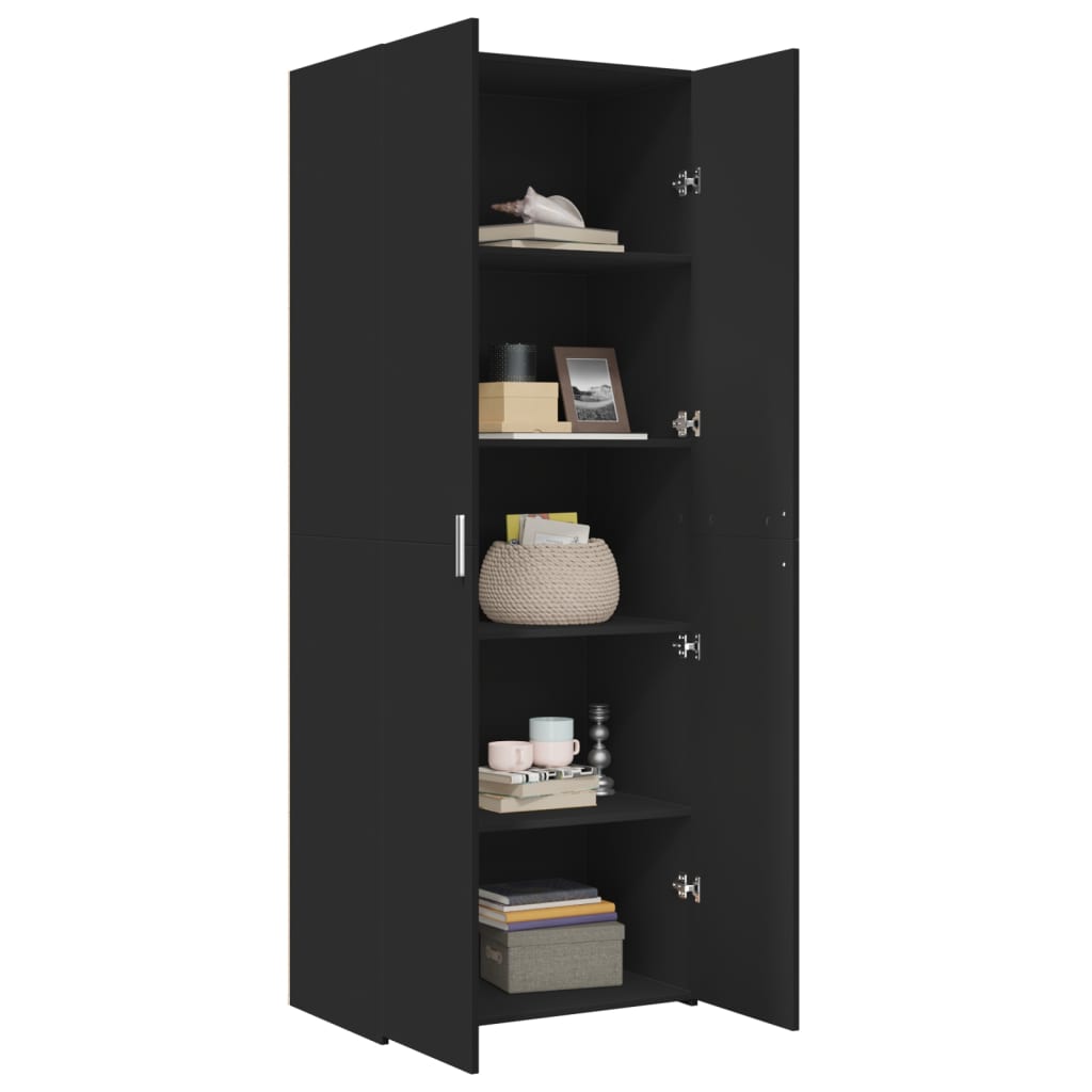 Skap Svart 70x42,5x185 cm