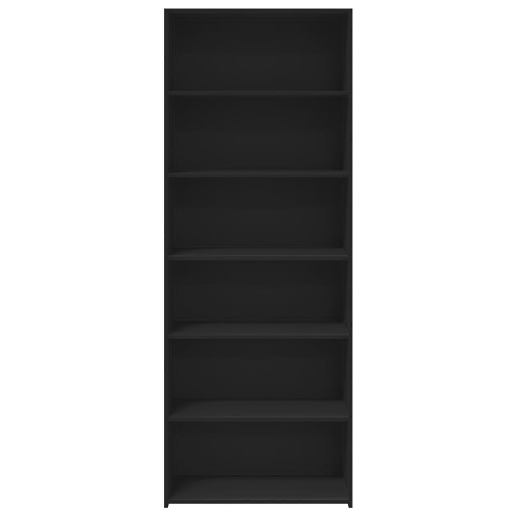Bokhylle Svart 70x41x185 cm