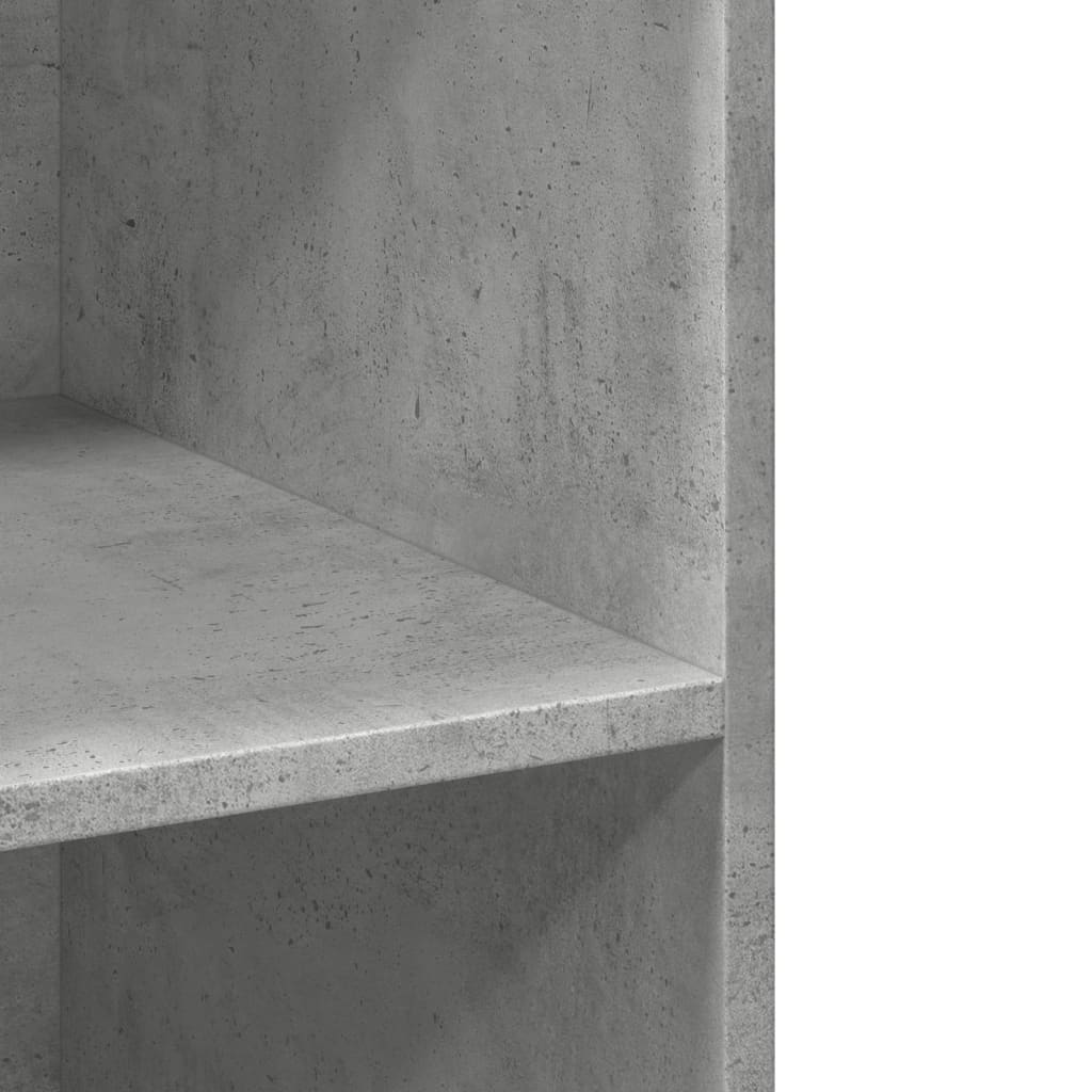 Bokhylle Betonggrå 70x41x185 cm