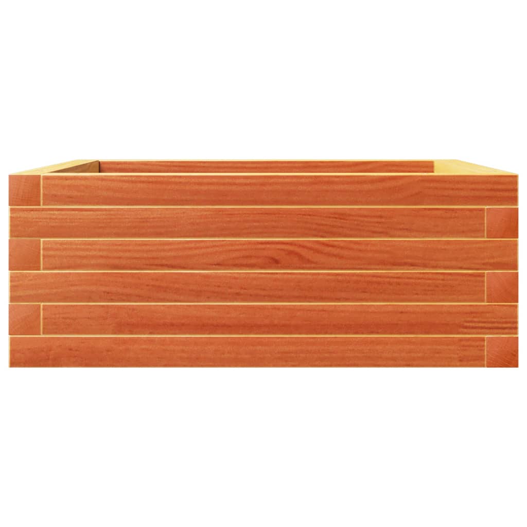 Utendørs Blomsterkasse Plantekasse Tre voksbrun 60x60x23 cm heltre furu