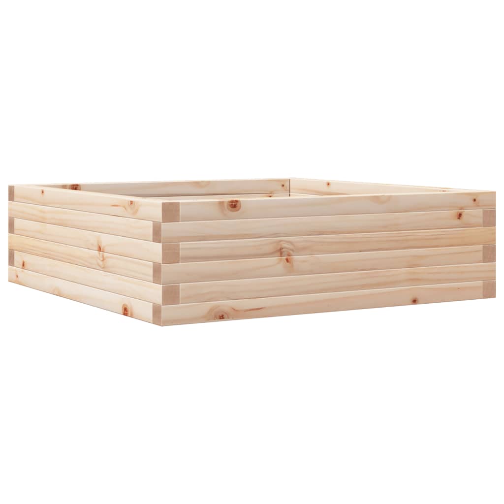Utendørs Blomsterkasse Plantekasse Tre 80x80x23 cm heltre furu