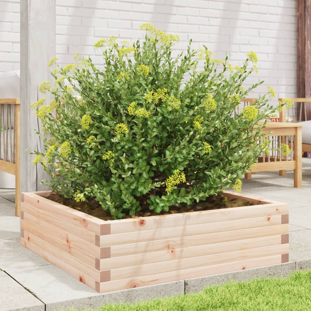 Utendørs Blomsterkasse Plantekasse Tre 80x80x23 cm heltre furu