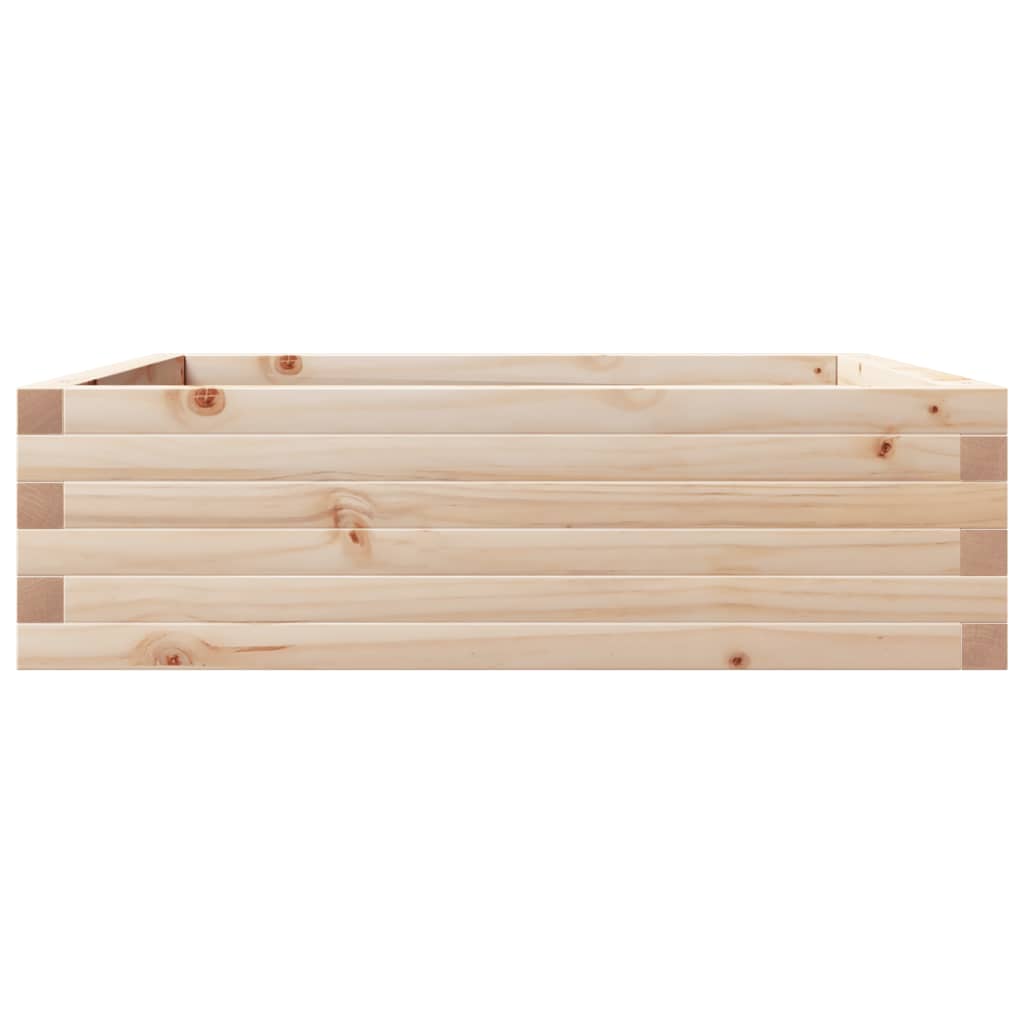 Utendørs Blomsterkasse Plantekasse Tre 80x80x23 cm heltre furu