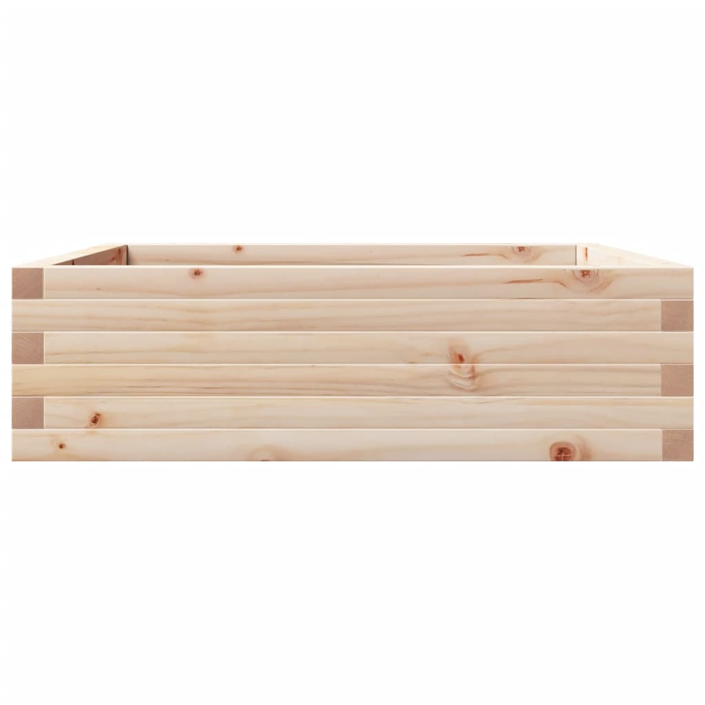 Utendørs Blomsterkasse Plantekasse Tre 80x80x23 cm heltre furu