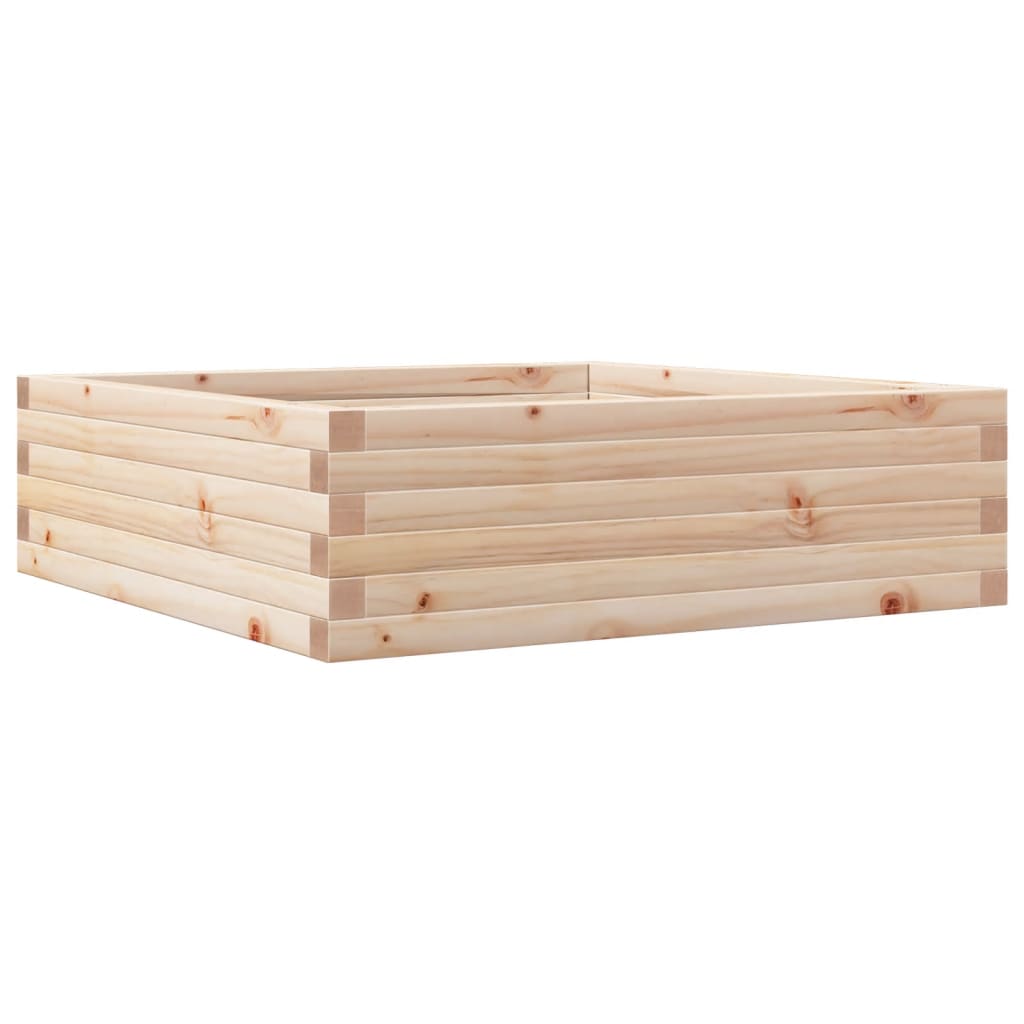 Utendørs Blomsterkasse Plantekasse Tre 80x80x23 cm heltre furu
