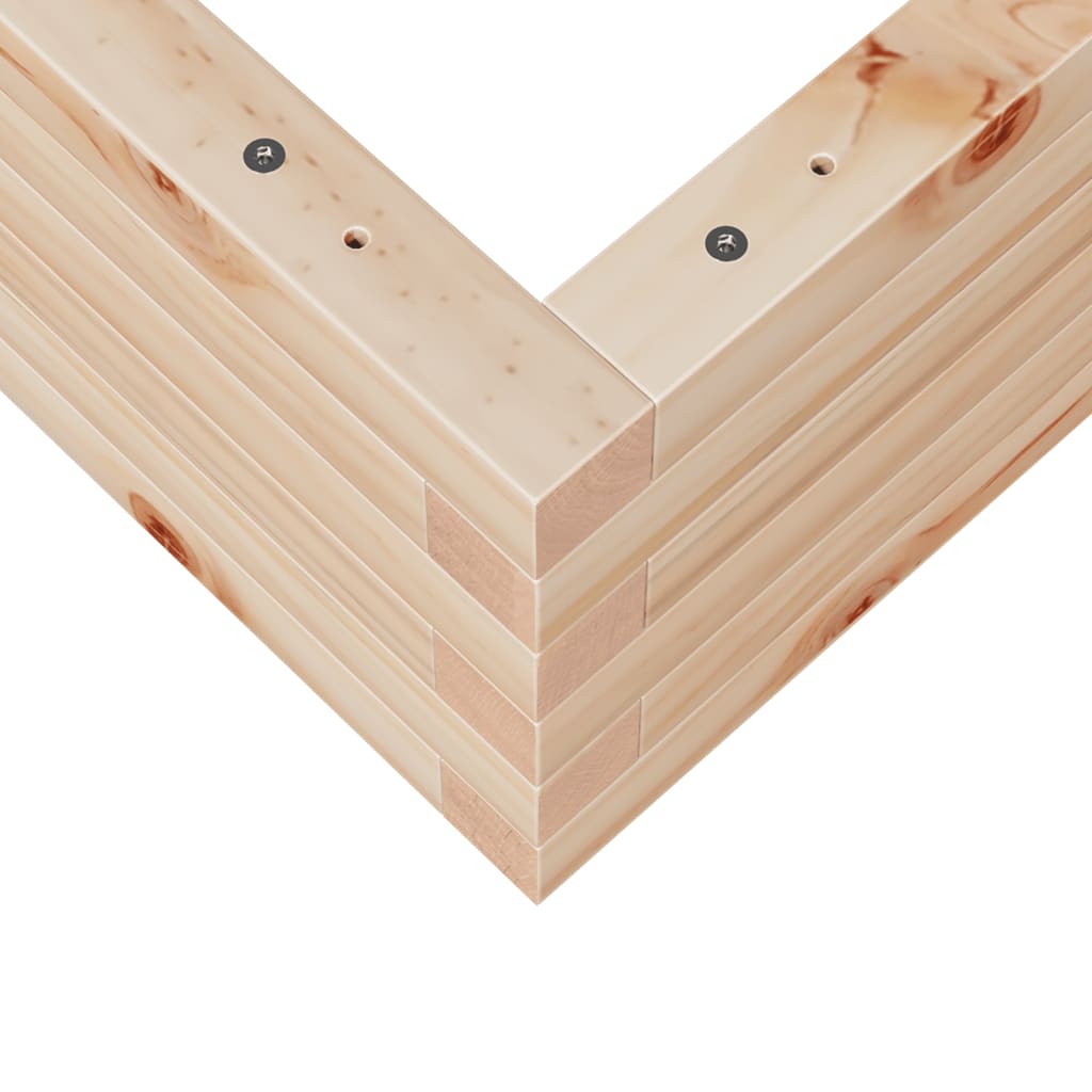 Utendørs Blomsterkasse Plantekasse Tre 80x80x23 cm heltre furu