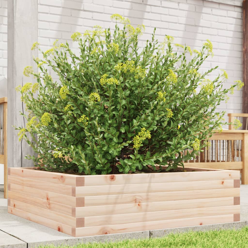 Utendørs Blomsterkasse Plantekasse Tre 80x80x23 cm heltre furu