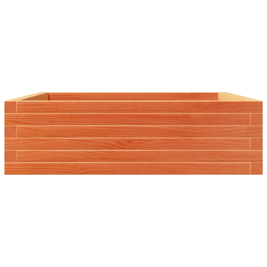 Utendørs Blomsterkasse Plantekasse Tre voksbrun 80x80x23 cm heltre furu