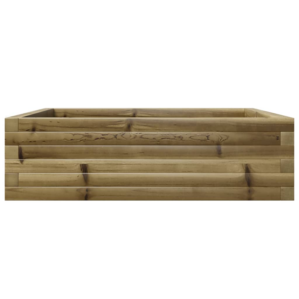 Utendørs Blomsterkasse Plantekasse Tre 80x80x23 cm impregnert furu