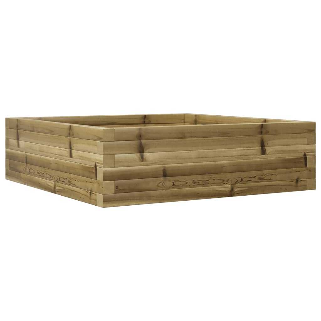 Utendørs Blomsterkasse Plantekasse Tre 80x80x23 cm impregnert furu