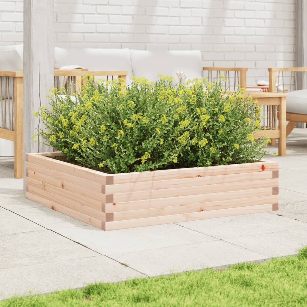 Utendørs Blomsterkasse Plantekasse Tre 90x90x23 cm heltre furu
