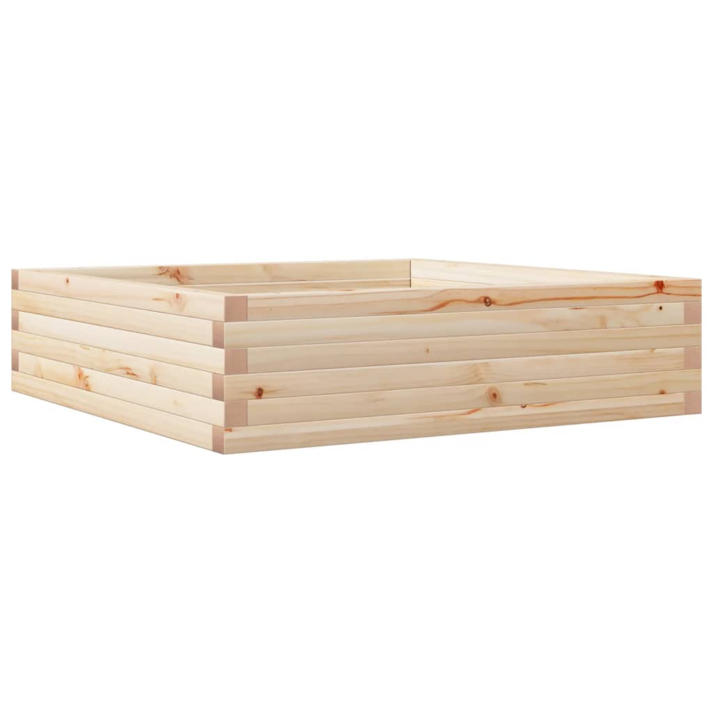 Utendørs Blomsterkasse Plantekasse Tre 90x90x23 cm heltre furu