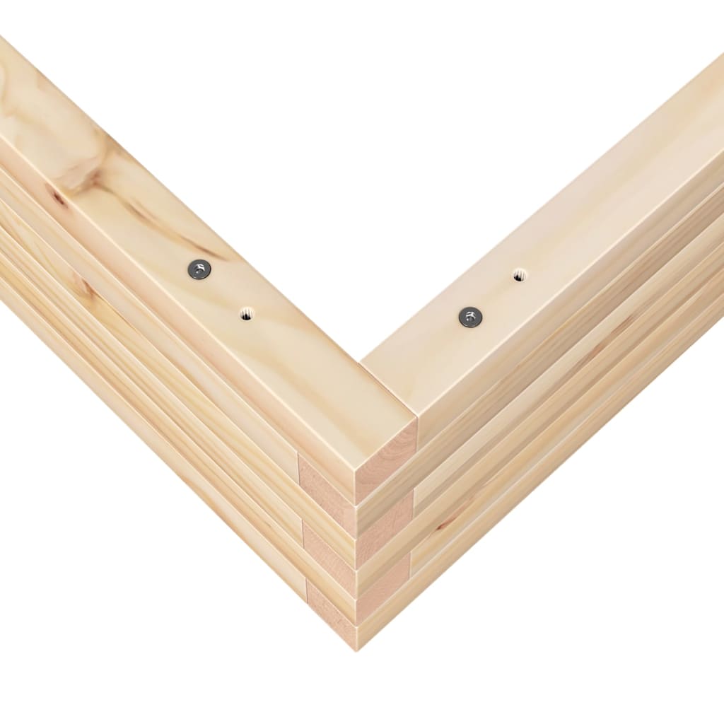 Utendørs Blomsterkasse Plantekasse Tre 90x90x23 cm heltre furu