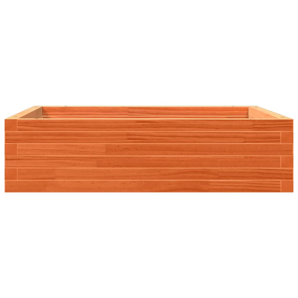 Utendørs Blomsterkasse Plantekasse Tre voksbrun 90x90x23 cm heltre furu