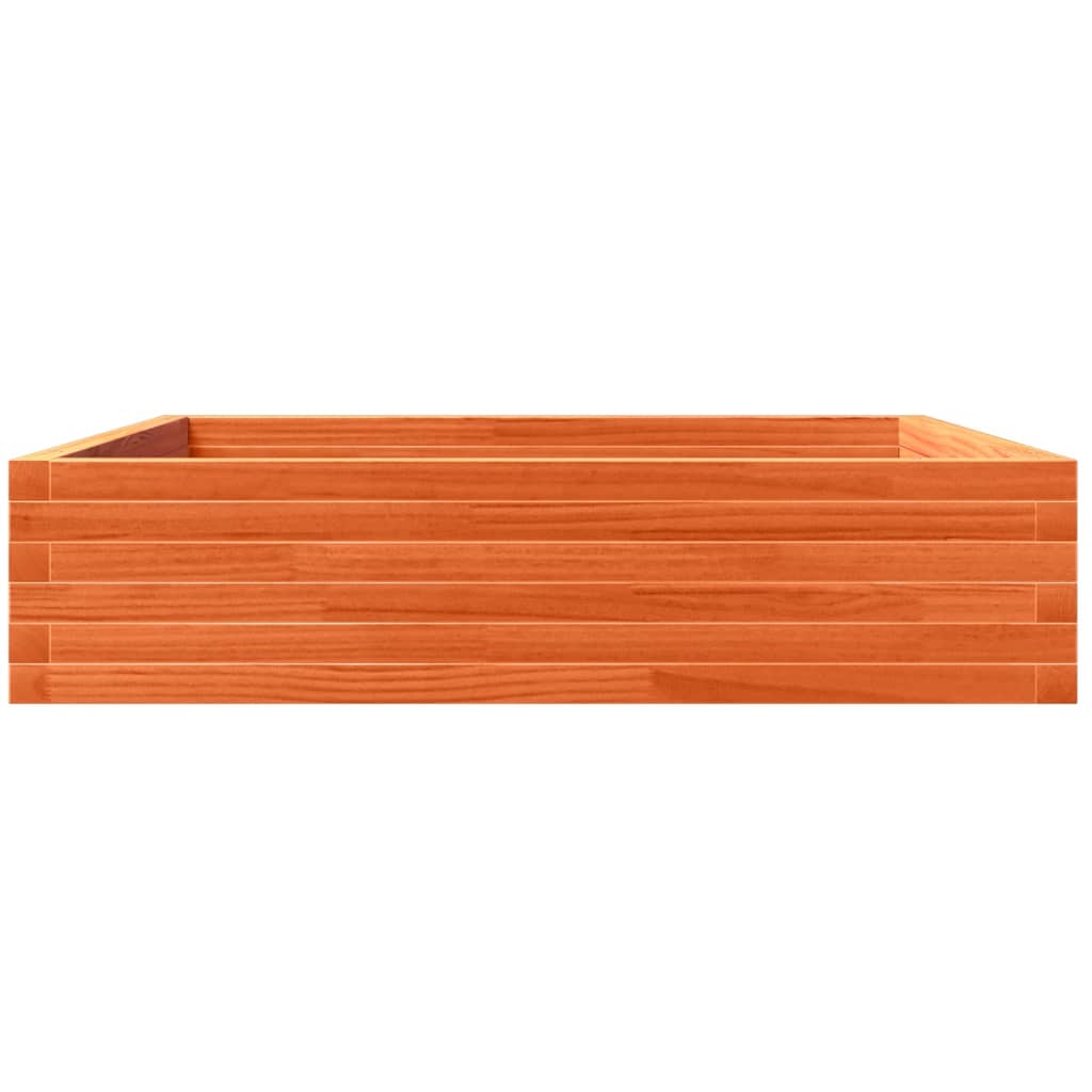 Utendørs Blomsterkasse Plantekasse Tre voksbrun 100x100x23 cm heltre furu