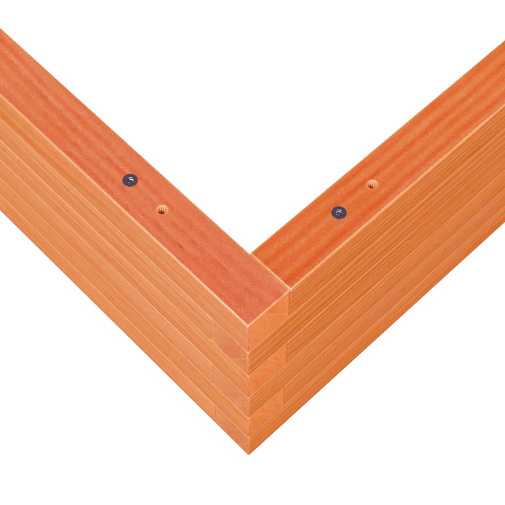 Utendørs Blomsterkasse Plantekasse Tre voksbrun 100x100x23 cm heltre furu