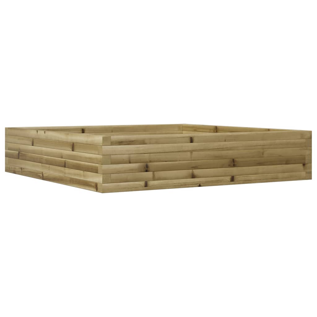Utendørs Blomsterkasse Plantekasse Tre 110x110x23 cm impregnert furu